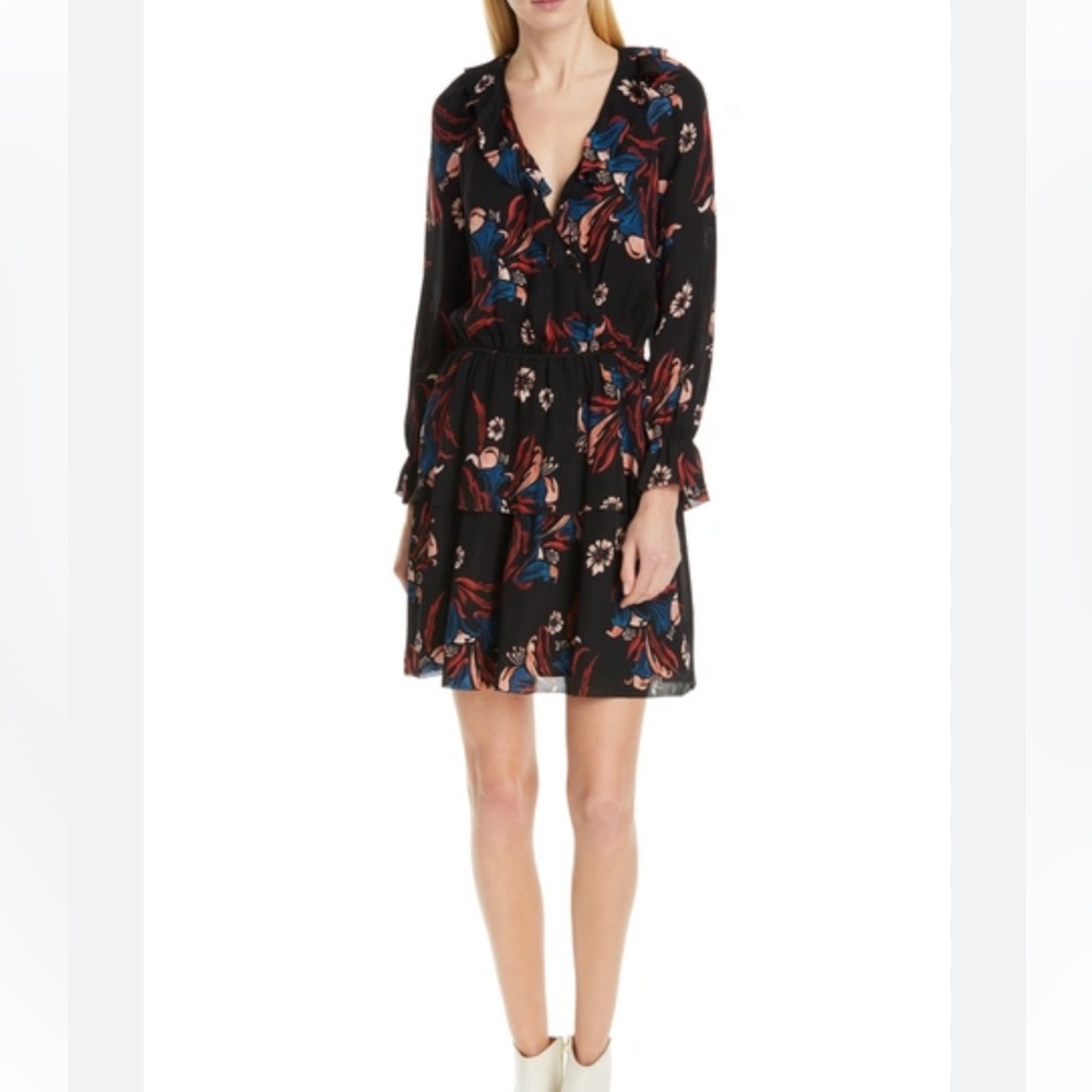 Joie tiered ruffle silk dress: brand new